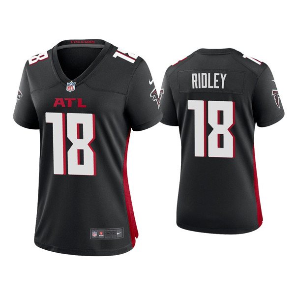 Women's Atlanta Falcons #18 Calvin Ridley Black Stitched Jersey(Run Small)