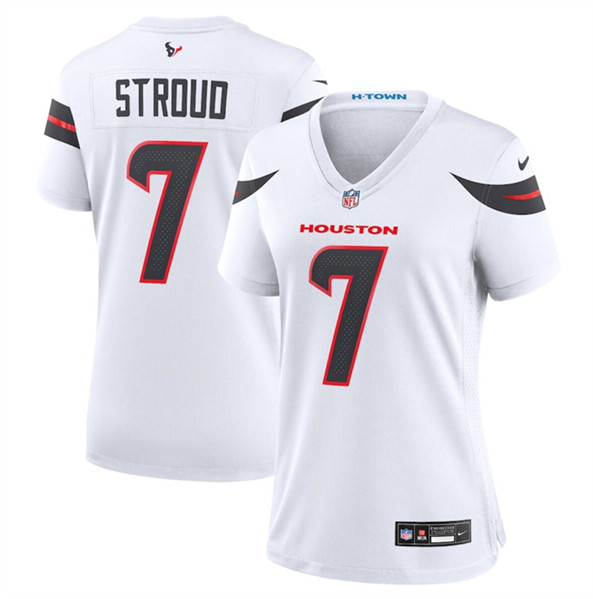 Women's Houston Texans #7 C.J. Stroud White 2024 Stitched Jersey (Run Small)