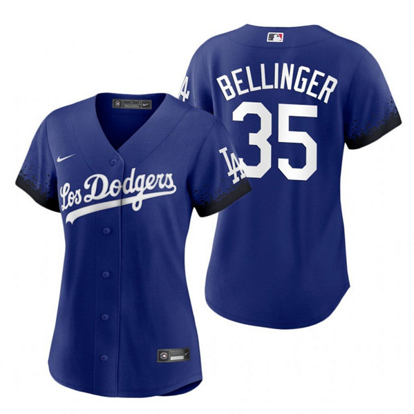 Women's Los Angeles Dodgers #35 Cody Bellinger Royal Cool Base Stitched Baseball Jersey(Run Small)