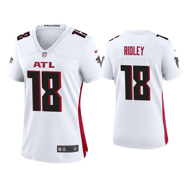 Women's Atlanta Falcons #18 Calvin Ridley White Stitched Jersey(Run Small)