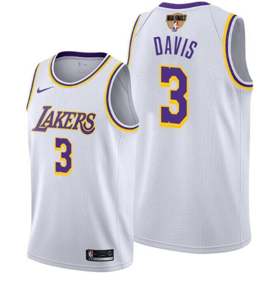 Women Los Angeles Lakers #3 Anthony Davis 2020 White Finals Stitched NBA Jersey
