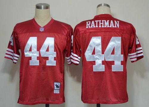 Women's San Francisco 49ers #44 Tom Rathman Red Stitched Jersey(Run Small)