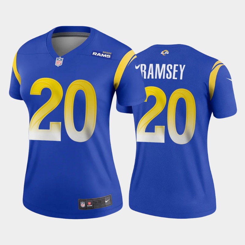 Women's Los Angeles Rams #20 Jalen Ramsey 2020 Royal NFL Stitched Jersey