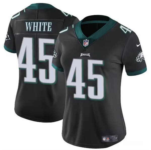 Women's Philadelphia Eagles #45 Devin White Black Vapor Untouchable Limited Football Stitched Jersey(Run Small)