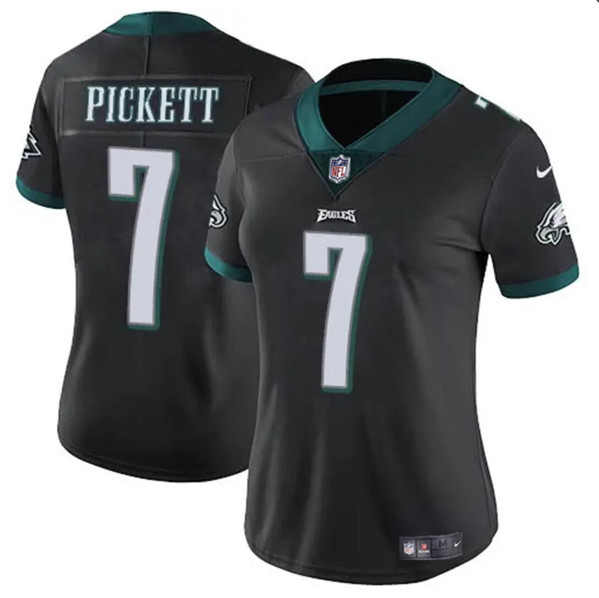 Women's Philadelphia Eagles #7 Kenny Pickett Black Vapor Untouchable Limited Football Stitched Jersey(Run Small)