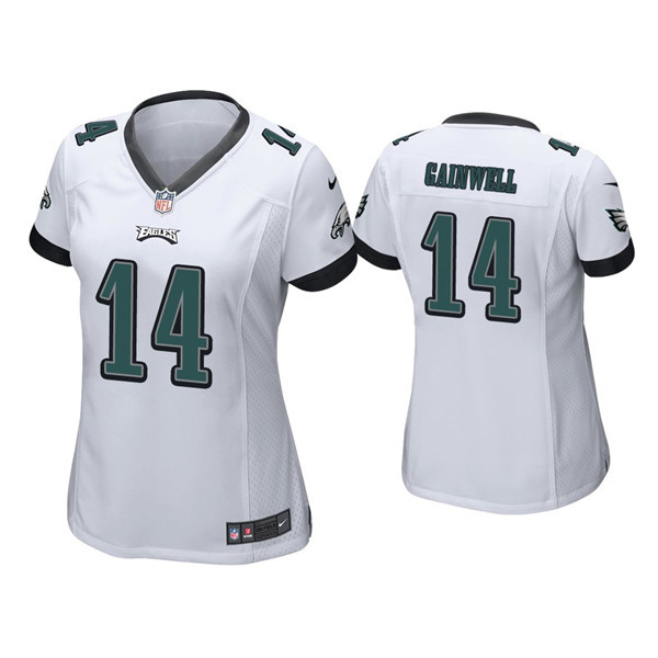 Women's Philadelphia Eagles #14 Kenneth Gainwell White Vapor Untouchable Limited Stitched Football Jersey(Run Small)