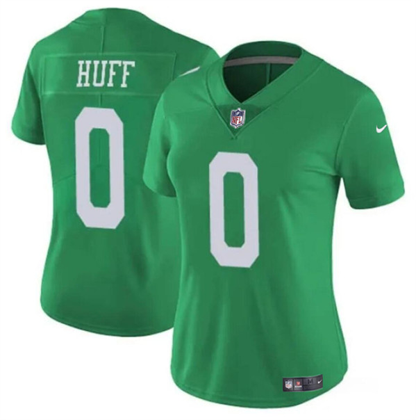 Women's Philadelphia Eagles #0 Bryce Huff Green Vapor Untouchable Throwback Limited Football Stitched Jersey(Run Small)