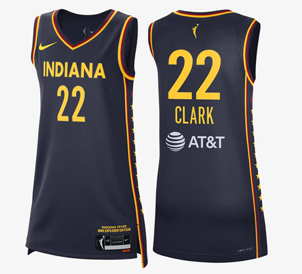 Women's Indiana Fever #22 Caitlin Clark Black Stitched Jersey