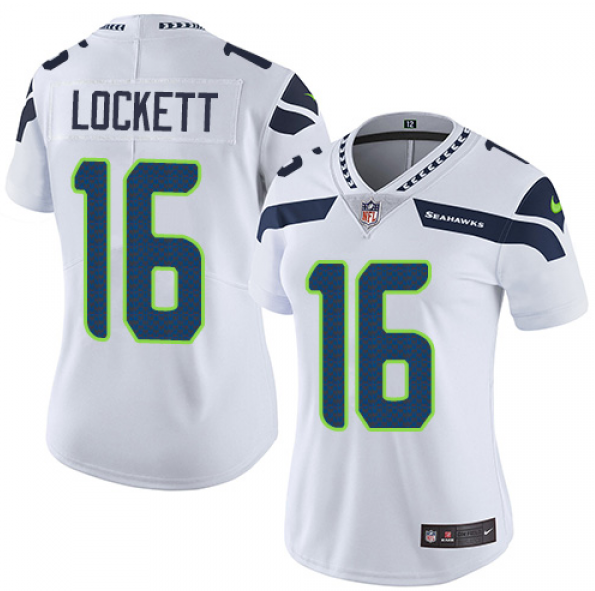 Women's Seattle Seahawks #16 Tyler Lockett White Untouchable Limited Stitched NFL Jersey