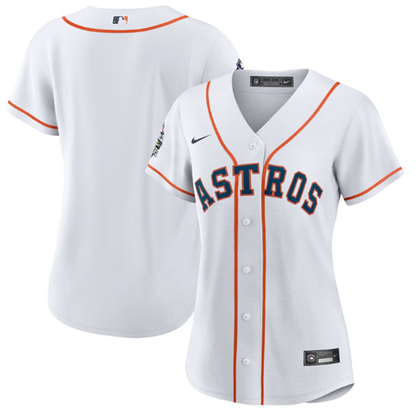 Women's Houston Astros Blank White 2022 World Series Cool Base Stitched Baseball Jersey(Run Small)