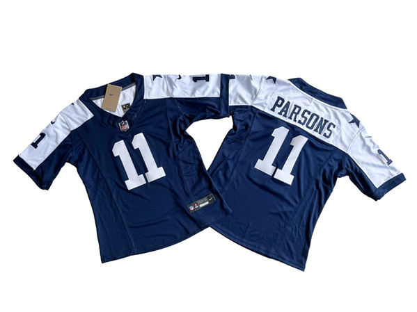 Women's Dallas Cowboys #11 Micah Parsons Navy/White 2023 F.U.S.E. Limited Football Stitched Jersey(Run Small)