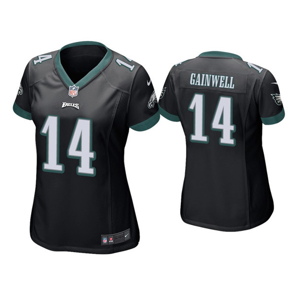Women's Philadelphia Eagles #14 Kenneth Gainwell Black Vapor Untouchable Limited Stitched Football Jersey(Run Small)
