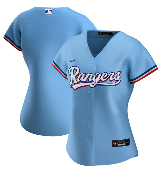 Women's Texas Rangers Light Blue Stitched Jersey