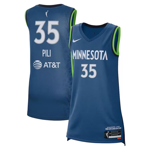Men's Minnesota Lynx #35 Alissa Pili Blue 2024 Stitched Jersey