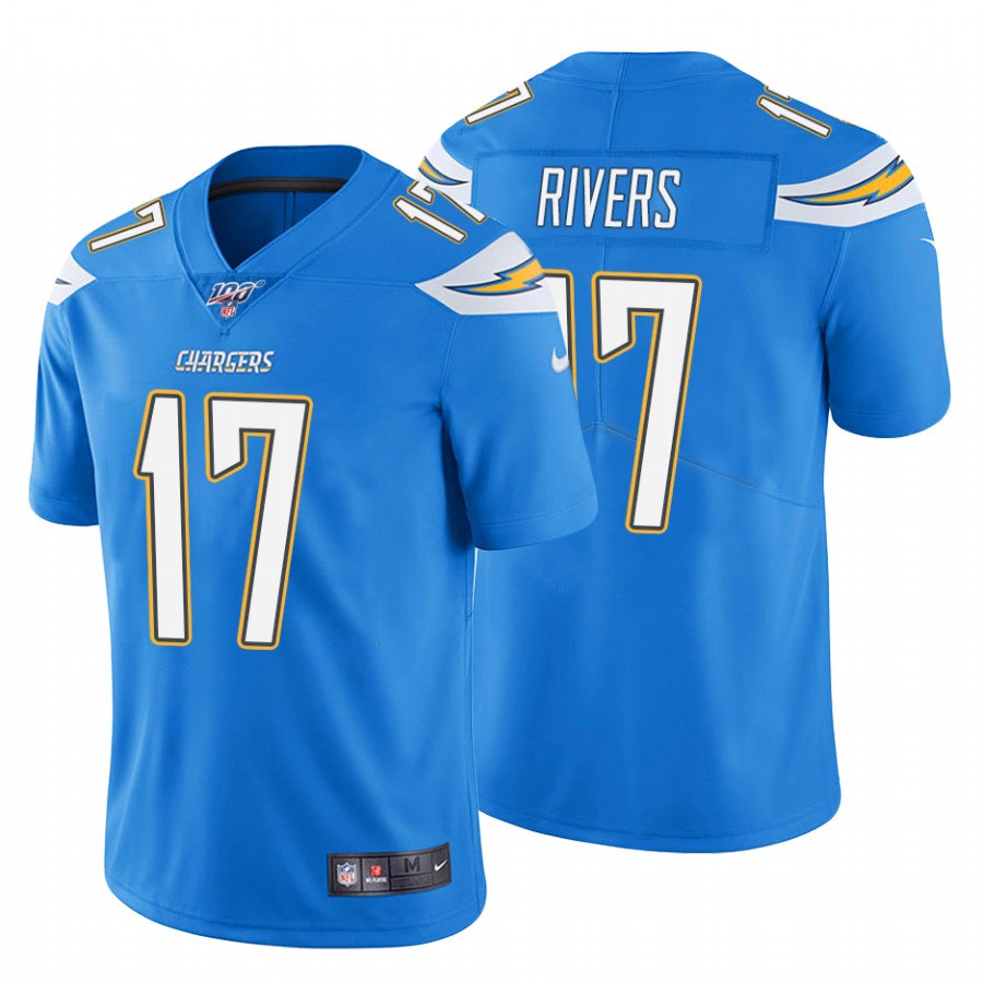 Toddlers Los Angeles Chargers Blue #17 Philip Rivers 100th Season Vapor Untouchable Limited Stitched NFL Jersey