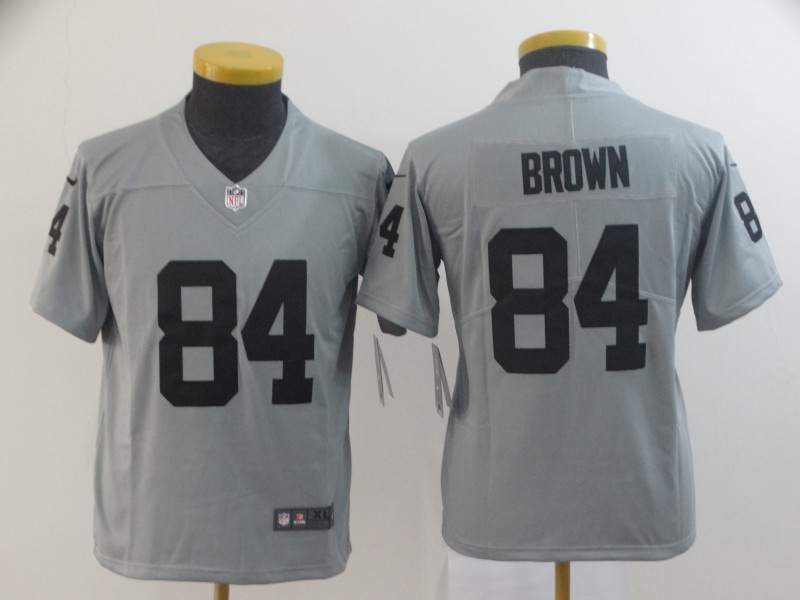 Youth Oakland Raiders #84 Antonio Brow 2019 Gary Inverted Legend Stitched NFL Jersey