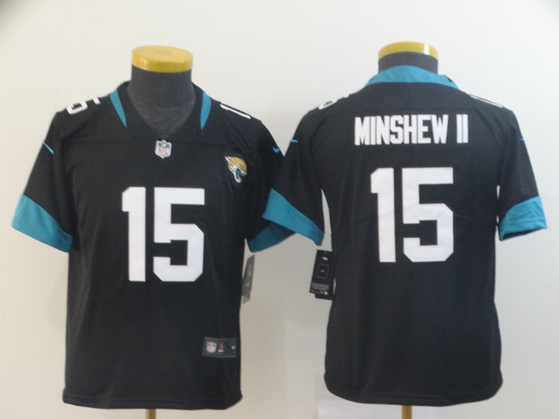 Youth Jacksonville Jaguars #15 Gardner Minshew II Black 2019 Vapor Untouchable Stitched NFL Jersey