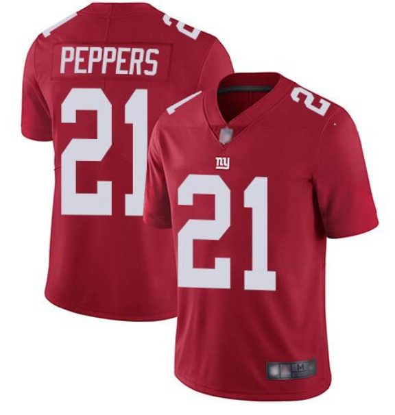 Youth New York Giants #21 Jabrill Peppers Red Vapor Untouchable Limited Stitched NFL Jersey