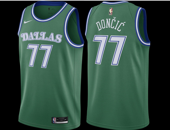 Youth Mavericks #77 Luka Doncic 20-21 Green Stitched NBA Jersey