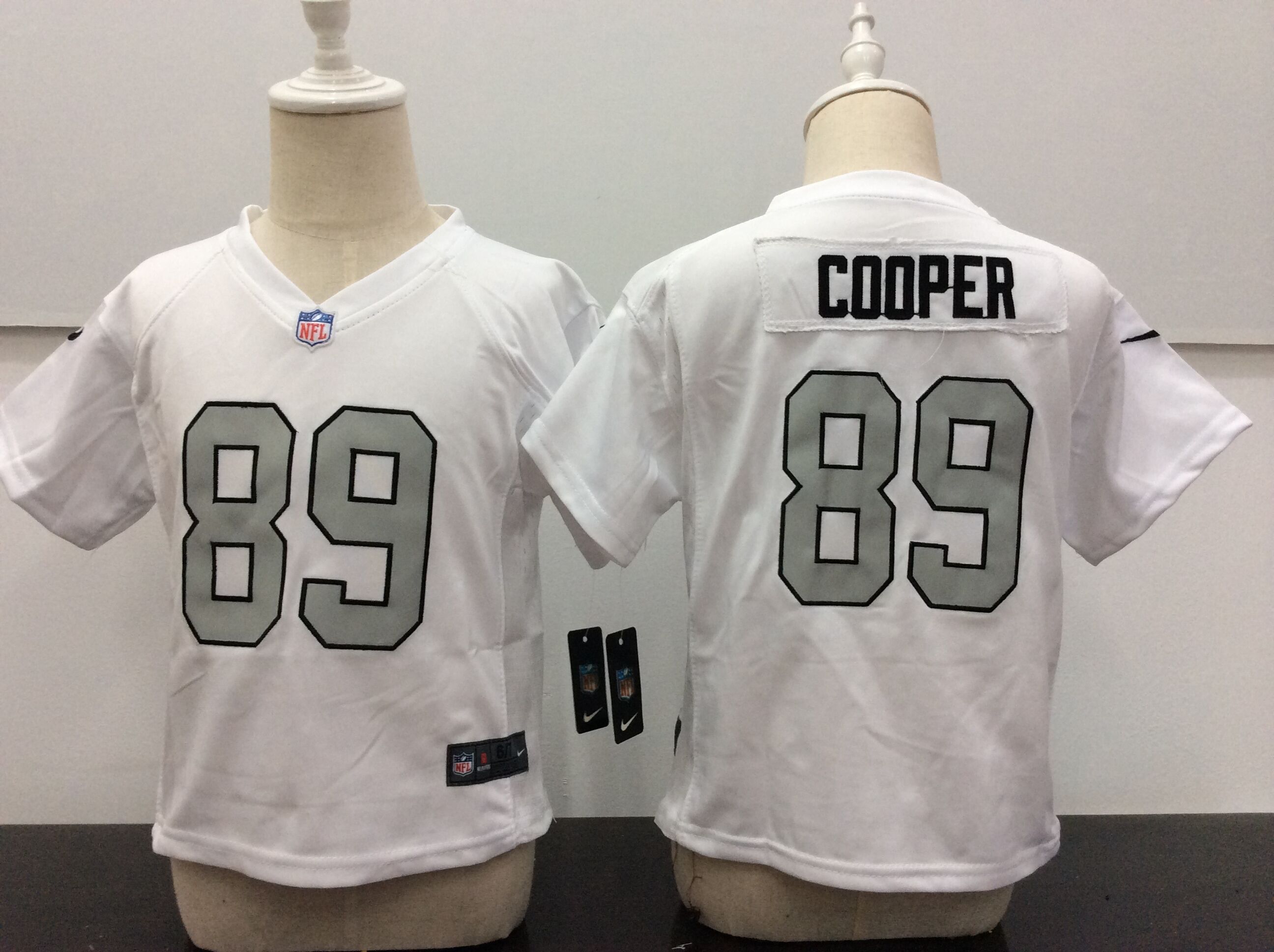 Toddler Nike Oakland Raiders #89 Amari Cooper White Stitched NFL Jersey