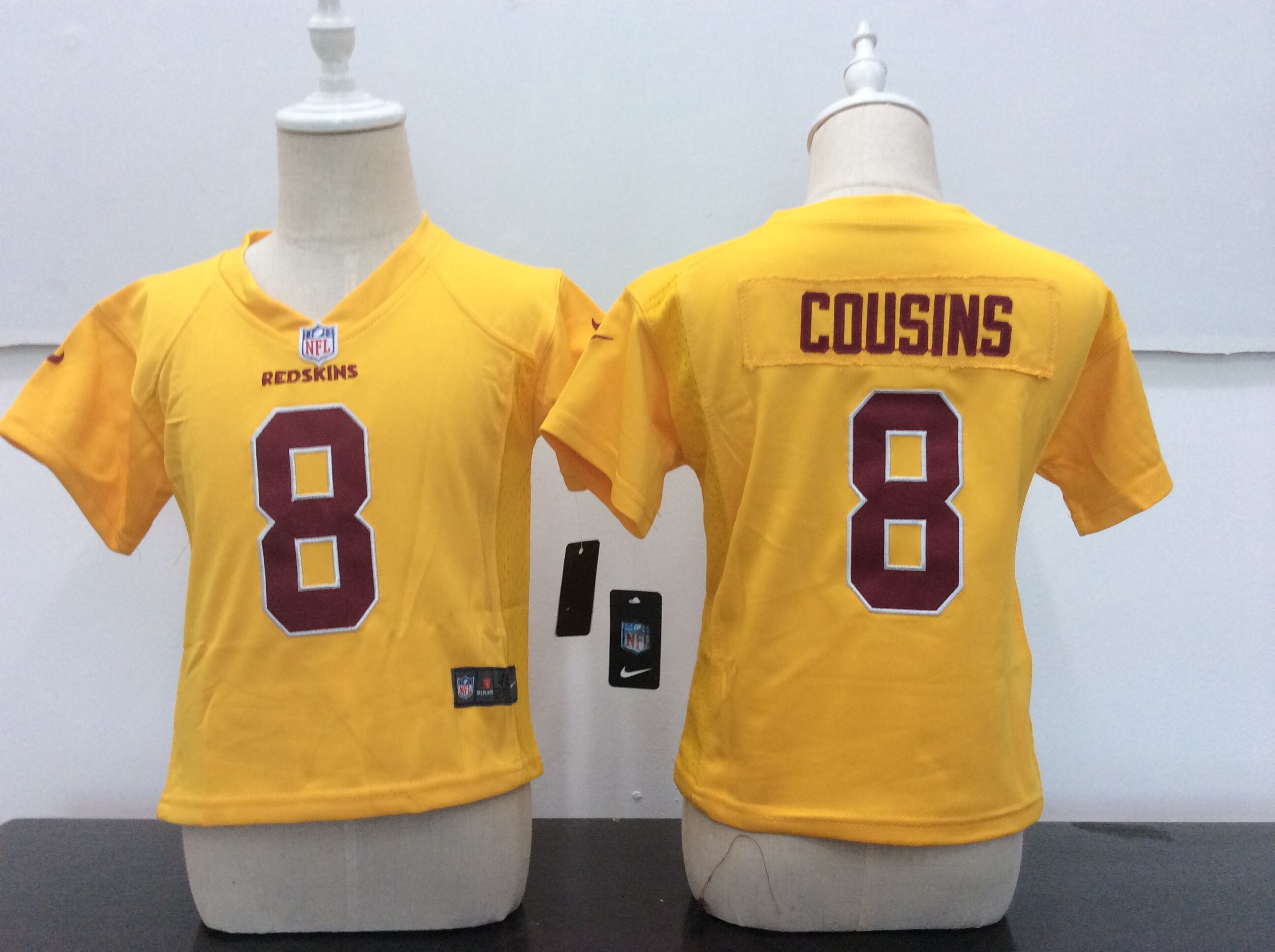 Toddler Nike Washington Redskins #8 Kirk Cousins Gold Stitched NFL Jersey