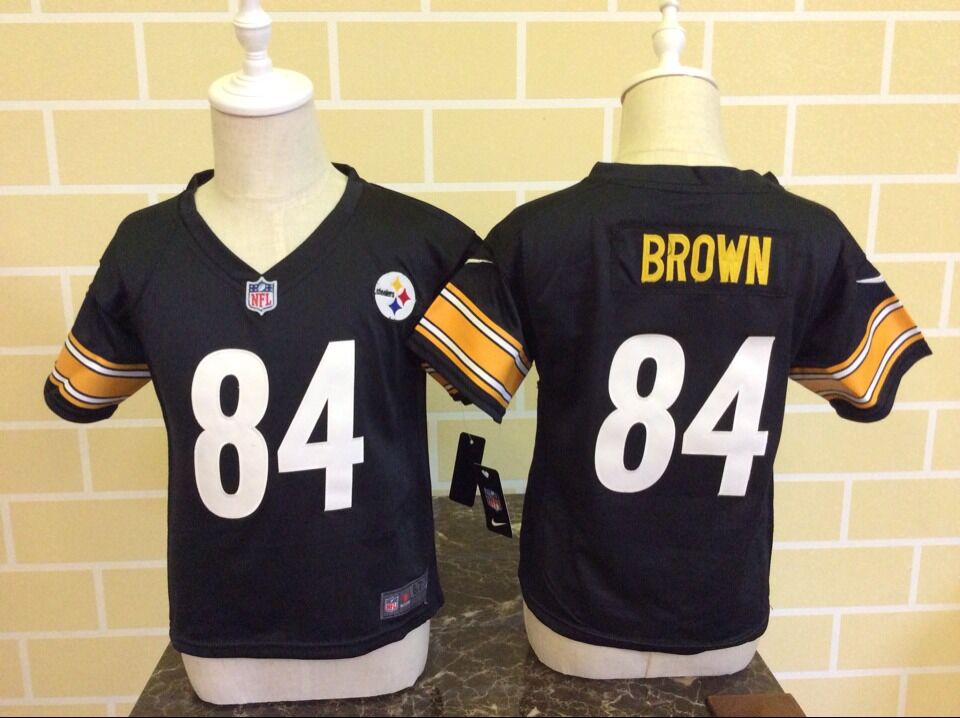 Toddler Nike Pittsburgh Steelers #84 Antonio Brown Black Stitched NFL Jersey