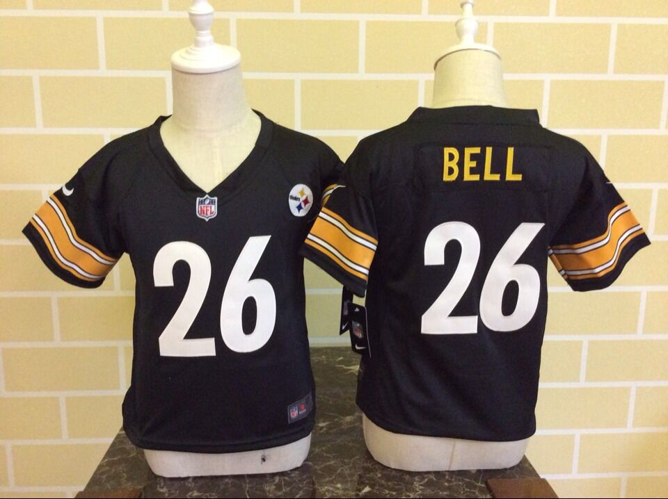 Toddler Nike Pittsburgh Steelers #26 Le'Veon Bell Black Stitched NFL Jersey