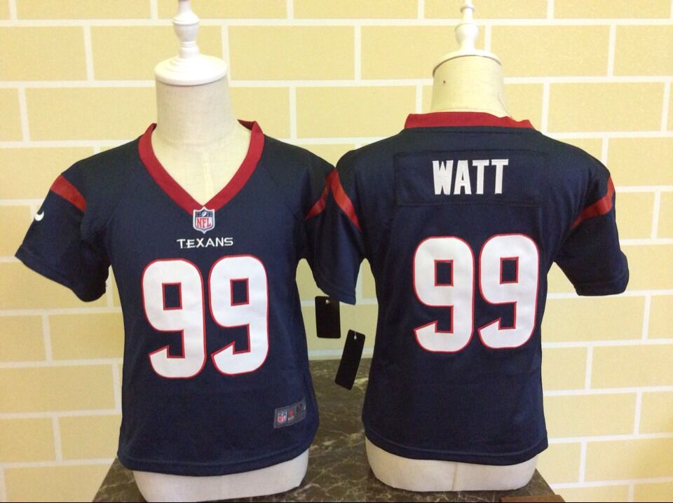 Toddler Nike Houston Texans #99 J.J. Watt Navy Blue Stitched NFL Jersey