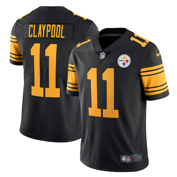 Youth Pittsburgh Steelers #11 Chase Claypool Black Color Rush Limited Stitched Jersey