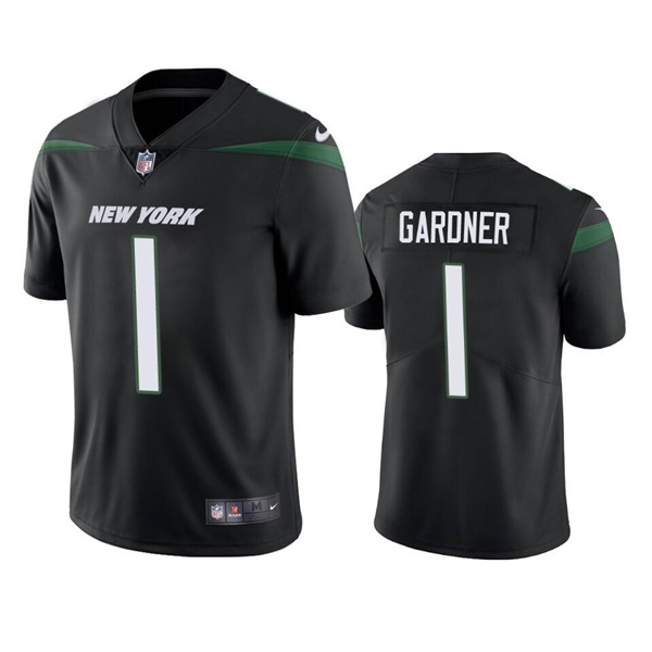 Toddlers New York Jets #1 Ahmad Gardner 2022 Black Vapor Untouchable Limited Stitched Jersey