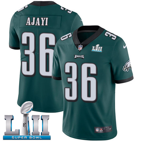 Youth Philadelphia Eagles #36 Jay Ajayi Green Super Bowl LII Bound Game Stitched NFL Jersey