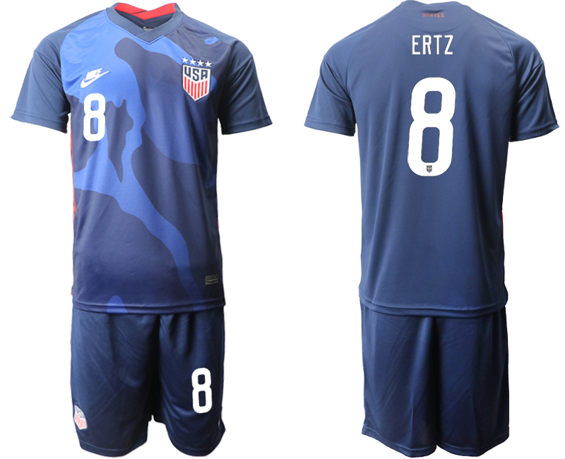 USA #8 Ertz Away Kid Soccer Country Jersey