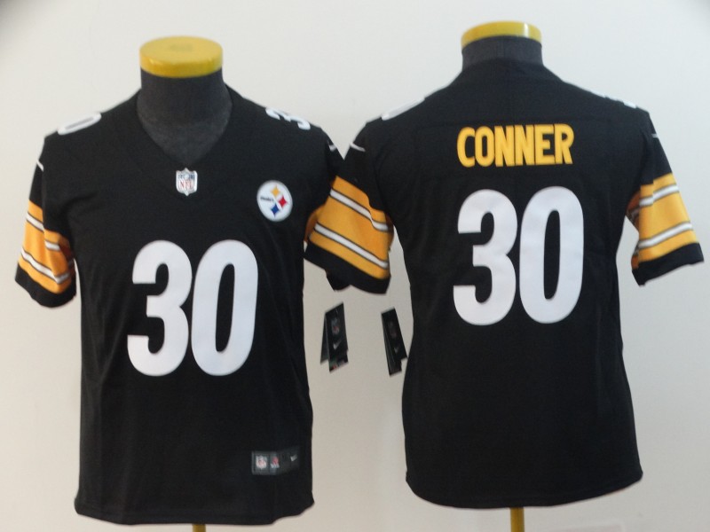 Youth Pittsburgh Steelers #30 James Conner Black Vapor Untouchable Limited Stitched NFL Jersey