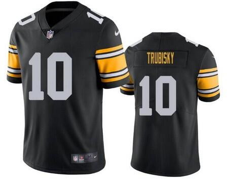 Youth Pittsburgh Steelers #10 Mitchell Trubisk Black Vapor Untouchable Limited Stitched Jersey