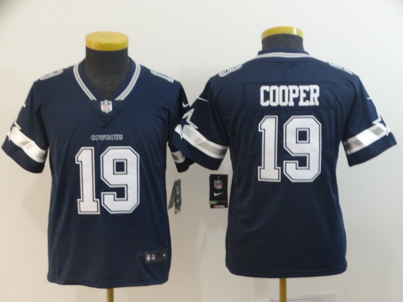 Youth Dallas Cowboys #19 Amari Cooper Navy Vapor Untouchable Limited Stitched NFL Jersey