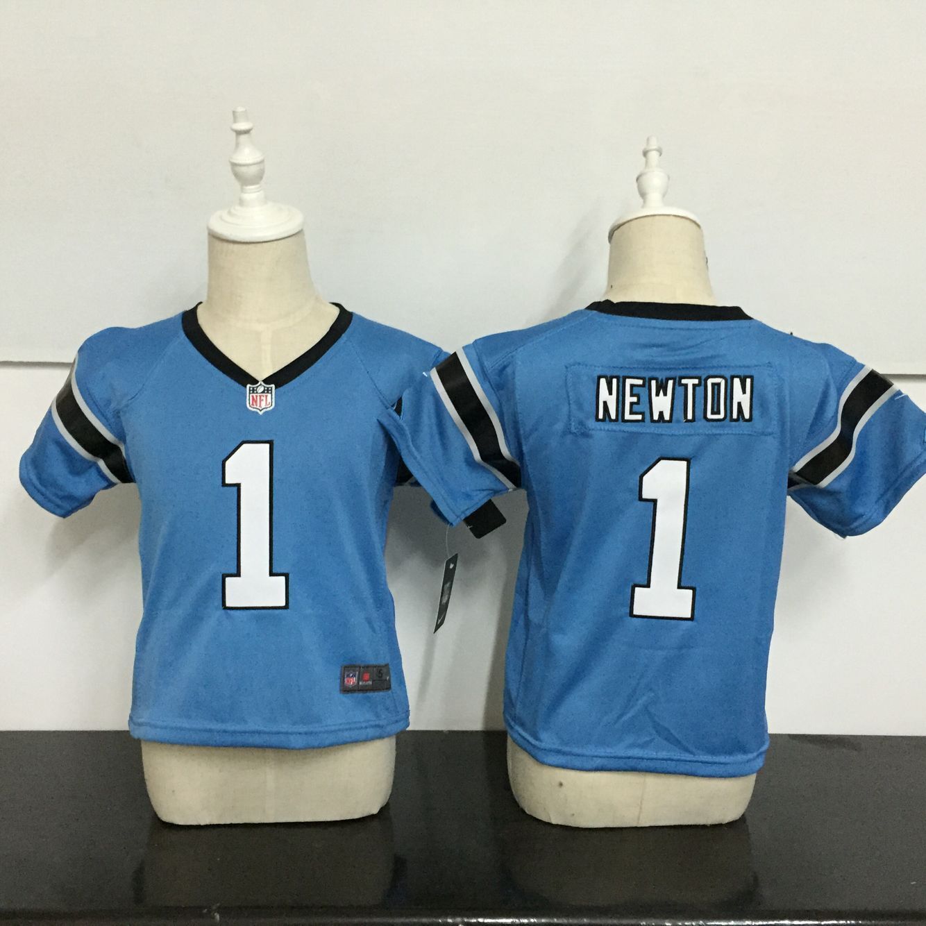 Toddler Nike Carolina Panthers #1 Cam Newton Light Blue Stitched NFL Jersey