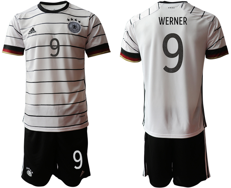 Germany #9 Werner Home Kid Soccer Country Jersey