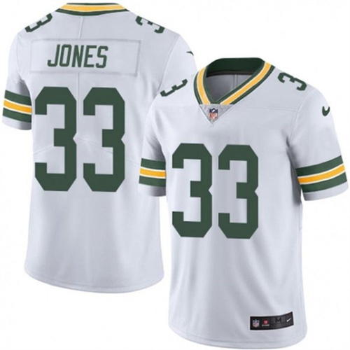 Youth Green Bay Packers #33 Aaron Jones White Vapor Untouchable Stitched Jersey