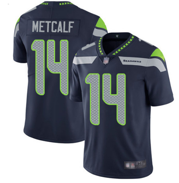 Toddlers Seattle Seahawks #14 D.K. Metcalf Navy Vapor Untouchable Limited Stitched NFL Jersey