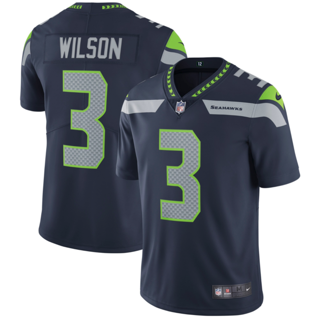 Youth Seattle Seahawks Navy #3 Russell Wilson Vapor Untouchable Limited Stitched NFL Jersey