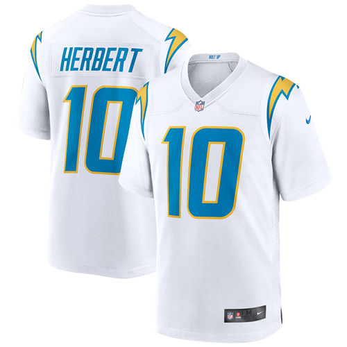 Toddlers Los Angeles Chargers White #10 Justin Herbert Limited Stitched NFL Jersey