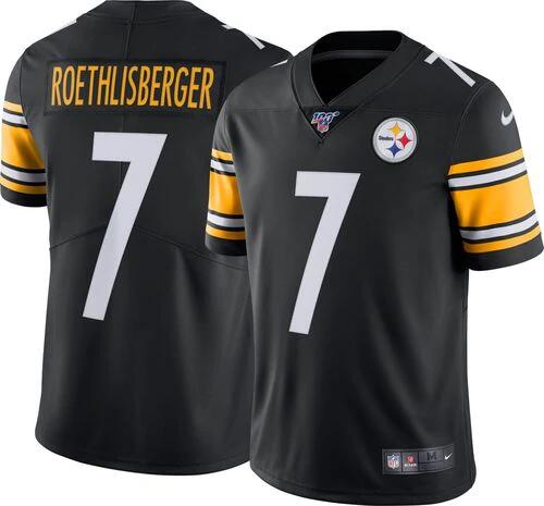 Youth Pittsburgh Steelers #7 Ben Roethlisberger 100th Season Black Vapor Untouchable Limited Stitched NFL Jersey