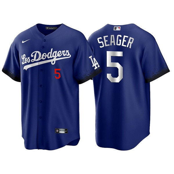 Youth Los Angeles Dodgers #5 Corey Seager 2021 Royal City Connect Cool Base Stitched Baseball Jersey
