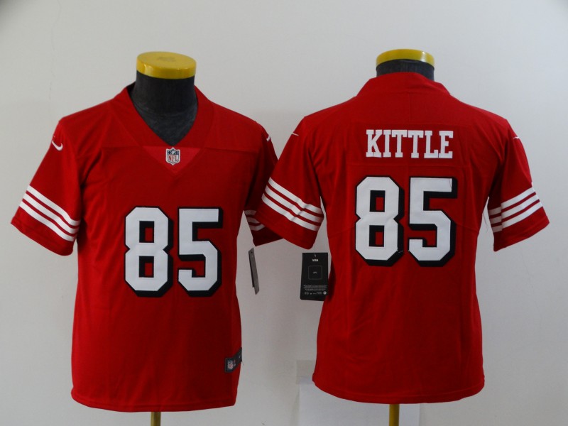 Youth San Francisco 49ers #85 George Kittle Red Stitched Jersey