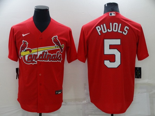 Youth St. Louis Cardinals #5 Albert Pujols Red Cool Base Stitched Jersey