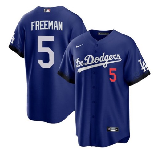 Youth Los Angeles Dodgers #5 Freddie Freeman Royal City Connect Cool ...