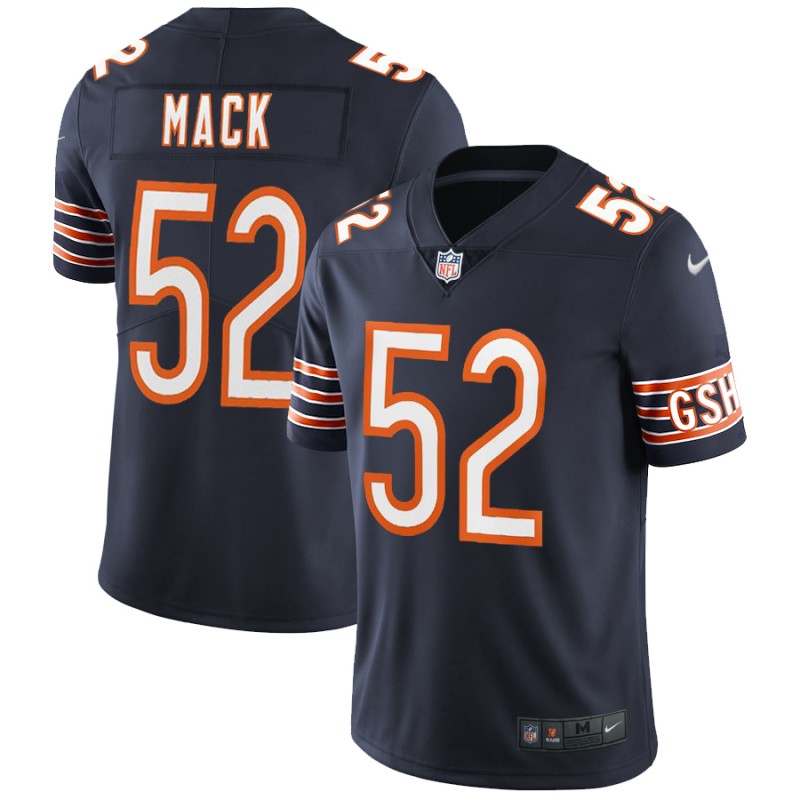 Youth Bears #52 Khalil Mack Navy Vapor Untouchable Limited Stitched NFL Jersey
