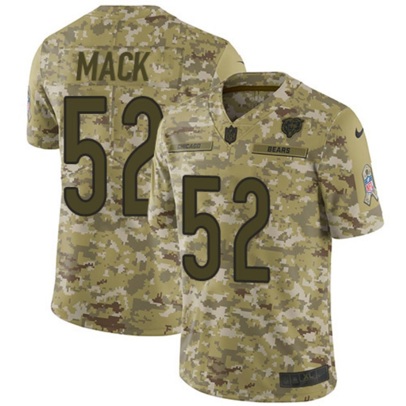 Youth Chicago Bears #52 Khalil Mack 2018 Camo Salute To Service Limited Stitched NFL Jersey