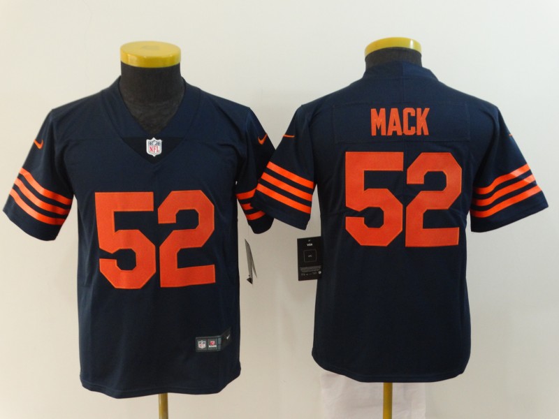 Youth Chicago Bears #52 Khalil Mack Navy Vapor Untouchable Limited Stitched NFL Jersey