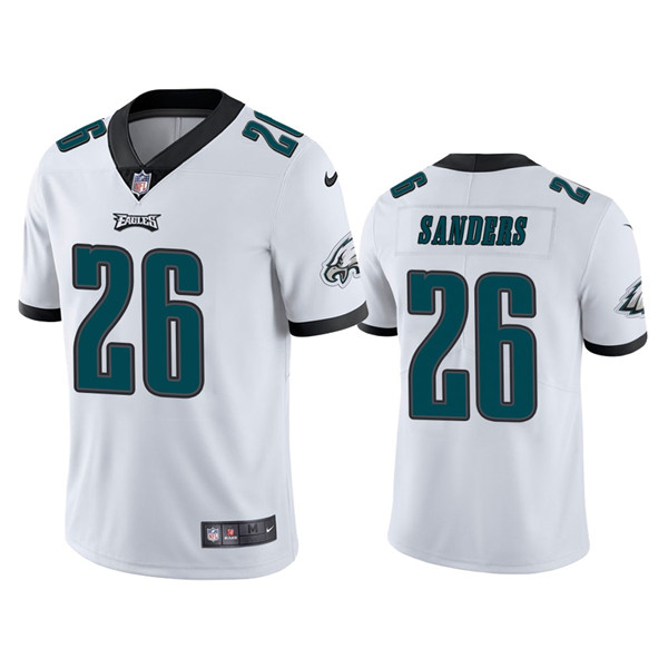 Youth Philadelphia Eagles #26 Miles Sanders White Vapor Untouchable Limited Stitched Jersey